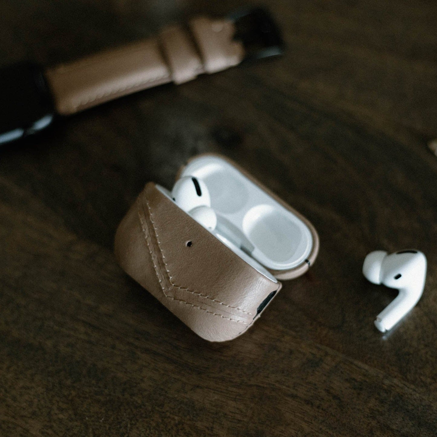 Leather AirPods Cases - Dune