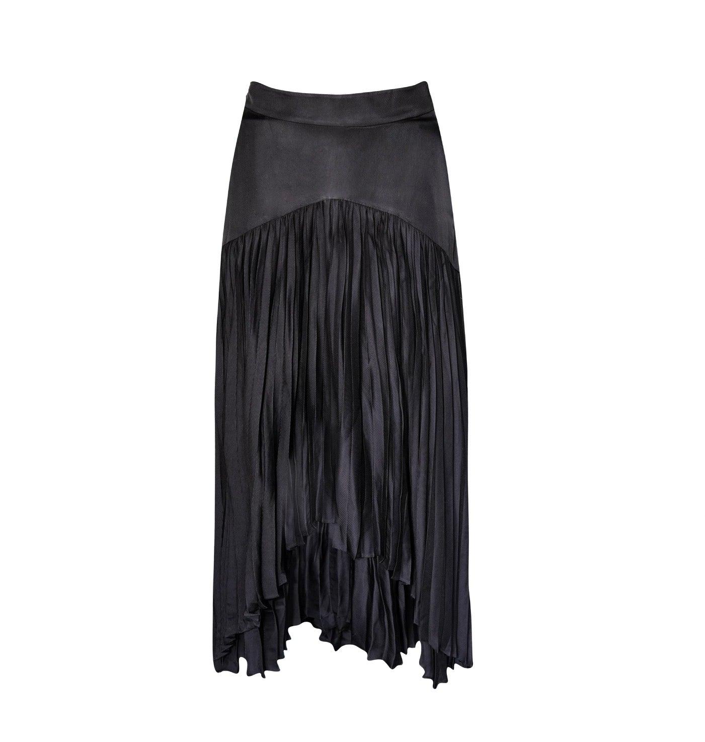 Maryanne Black Pleated Skirt