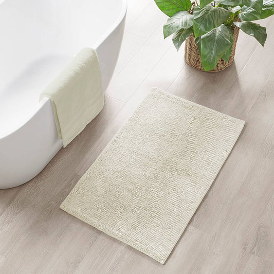 Luxury Feather Touch Reversible Bath Rug, Ivory