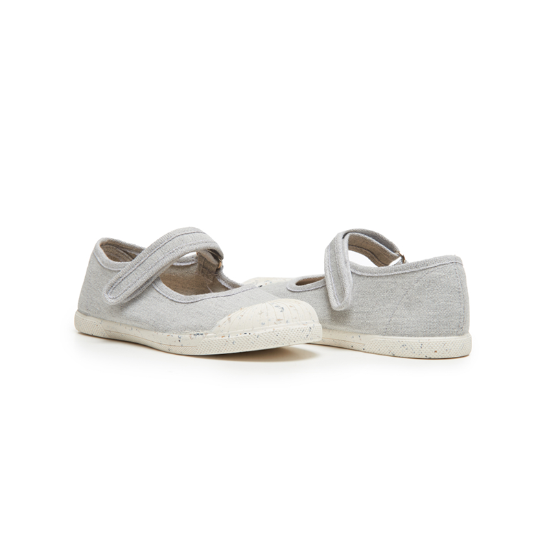 ECO-friendly Canvas Mary Jane Sneakers in Gray