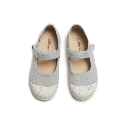 ECO-friendly Canvas Mary Jane Sneakers in Gray