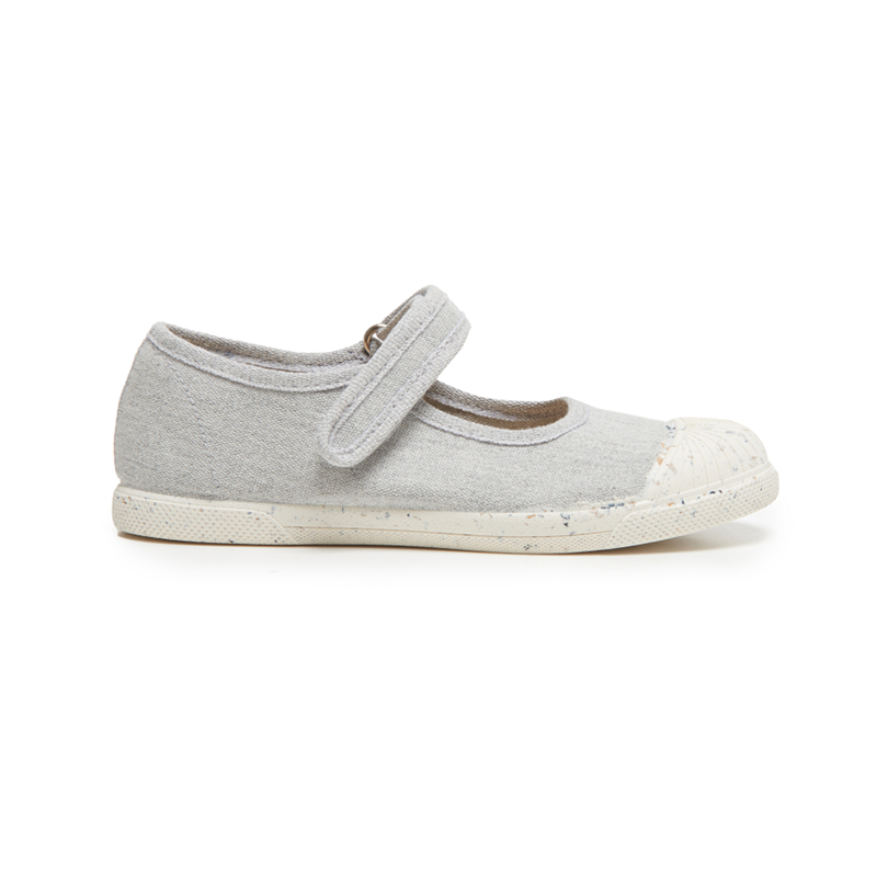 ECO-friendly Canvas Mary Jane Sneakers in Gray