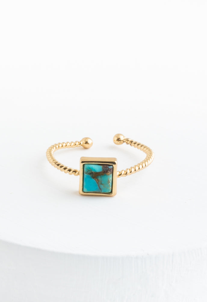 Jayne Turquoise Square Ring