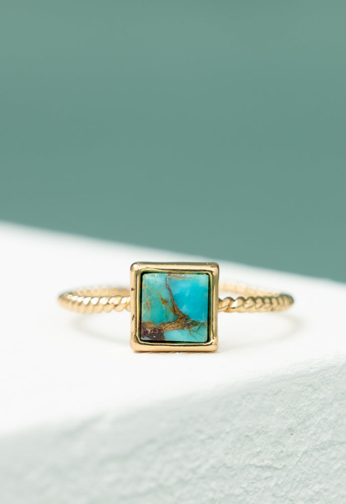 Jayne Turquoise Square Ring