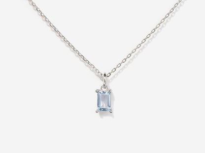 Aquamarine Silver Necklace by Little Sky Stone