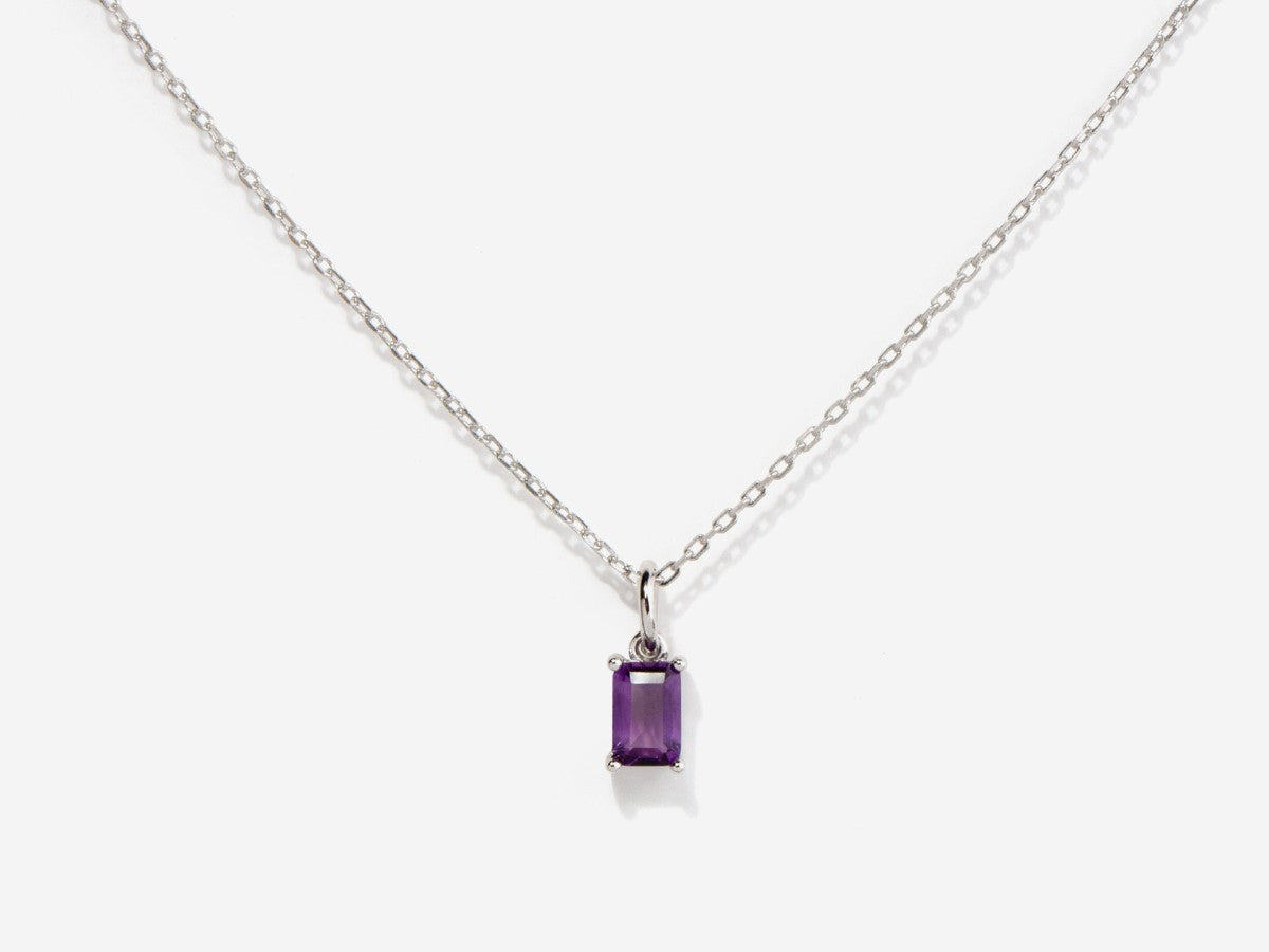 Amethyst Silver Necklace by Little Sky Stone