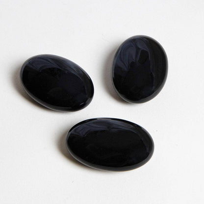 Black Obsidian Palm Stone