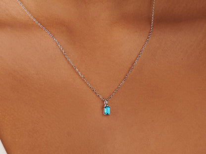 Blue Topaz Silver Necklace by Little Sky Stone