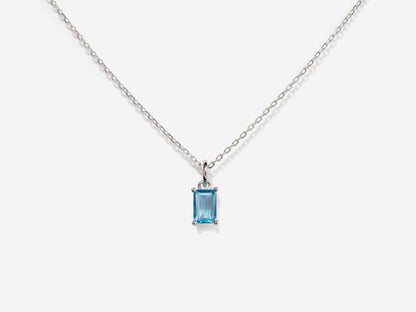 Blue Topaz Silver Necklace by Little Sky Stone