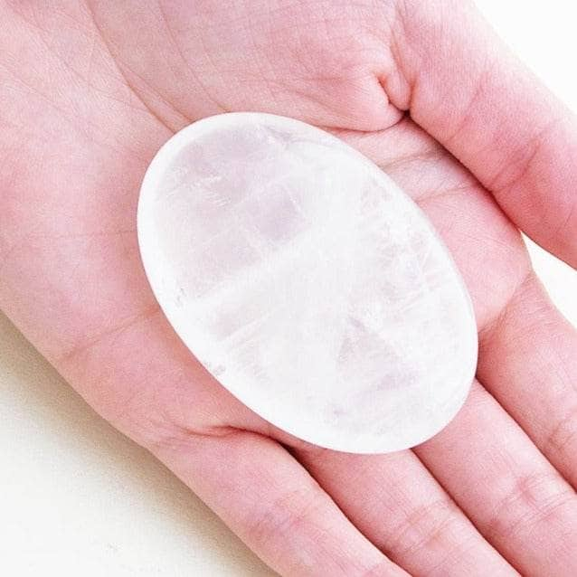 Clear Quartz Palm Stone