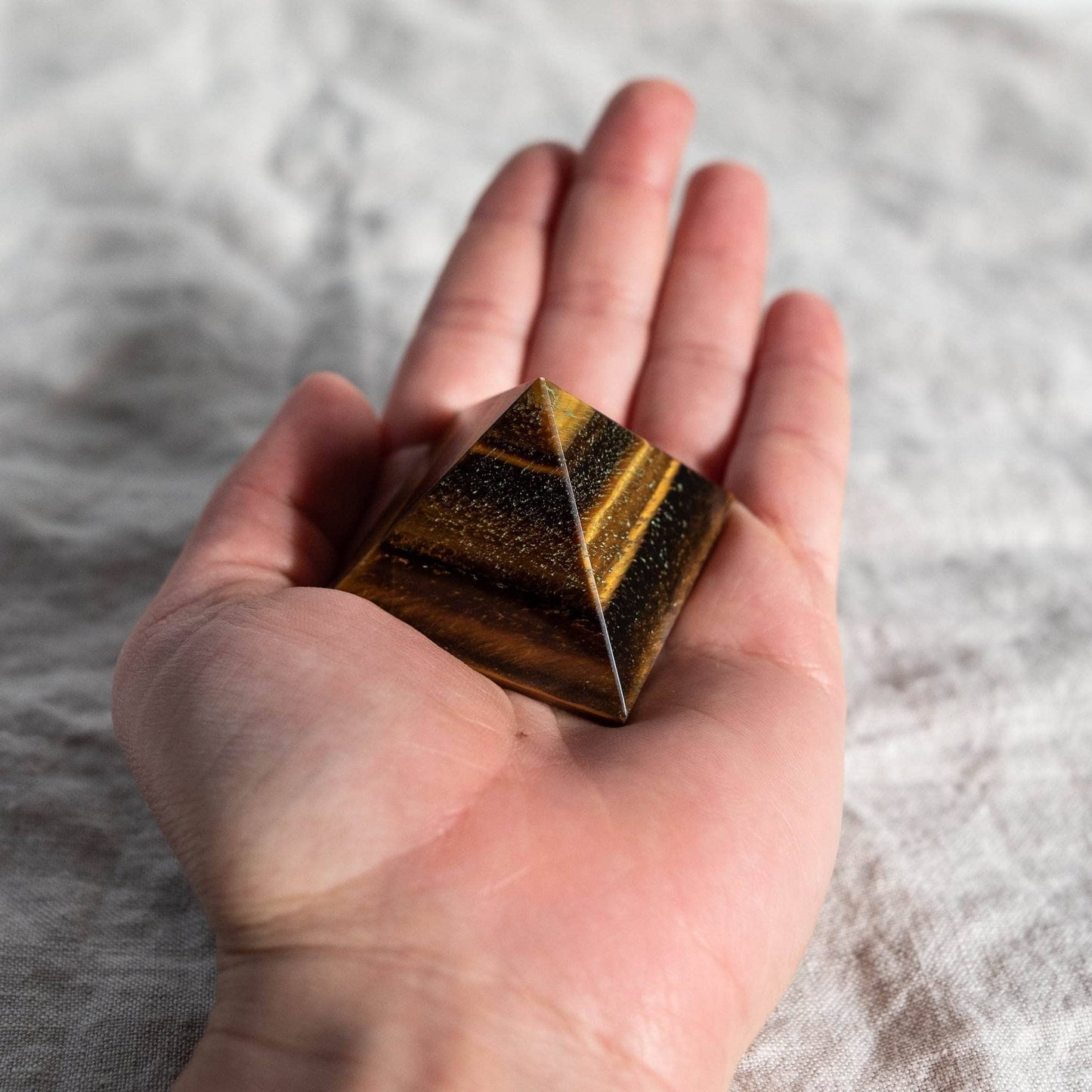 Tiger Eye Pyramid