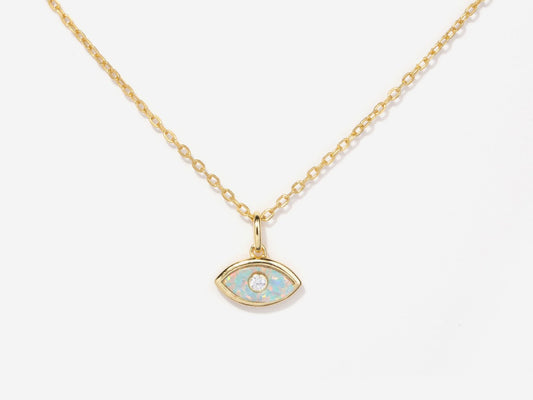 Evil Eye Opal Necklace
