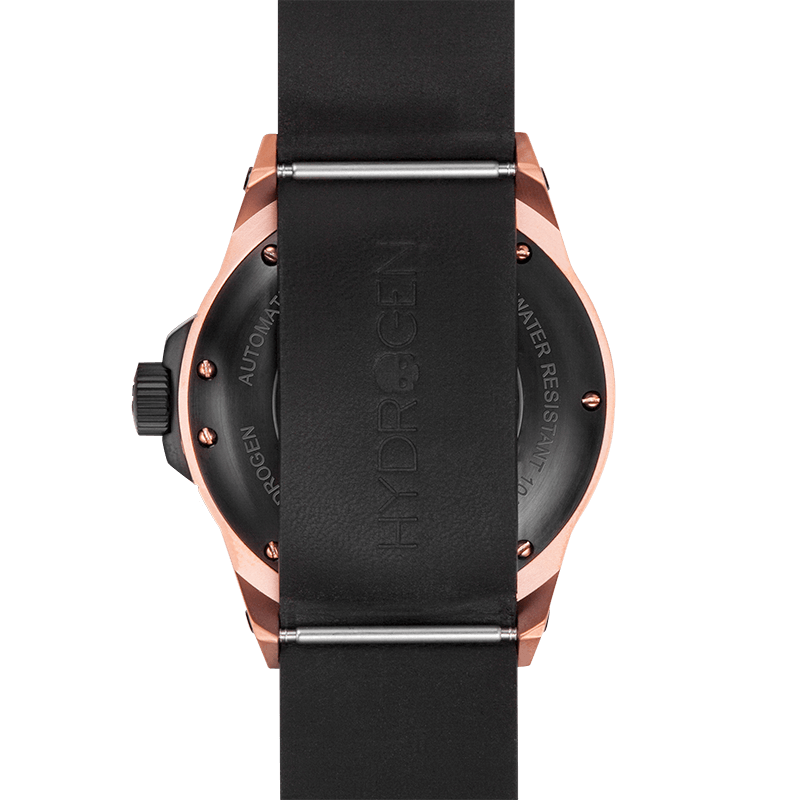 Vento Black Rose Gold Leather