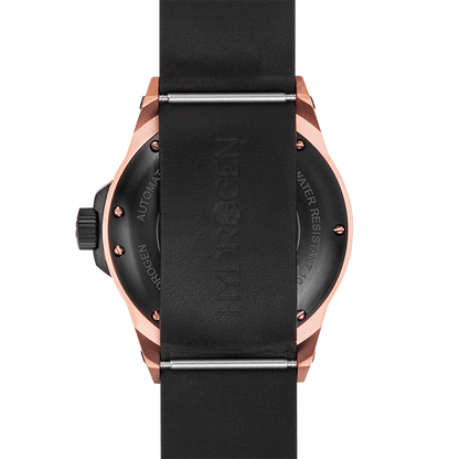 Vento Black Rose Gold Leather