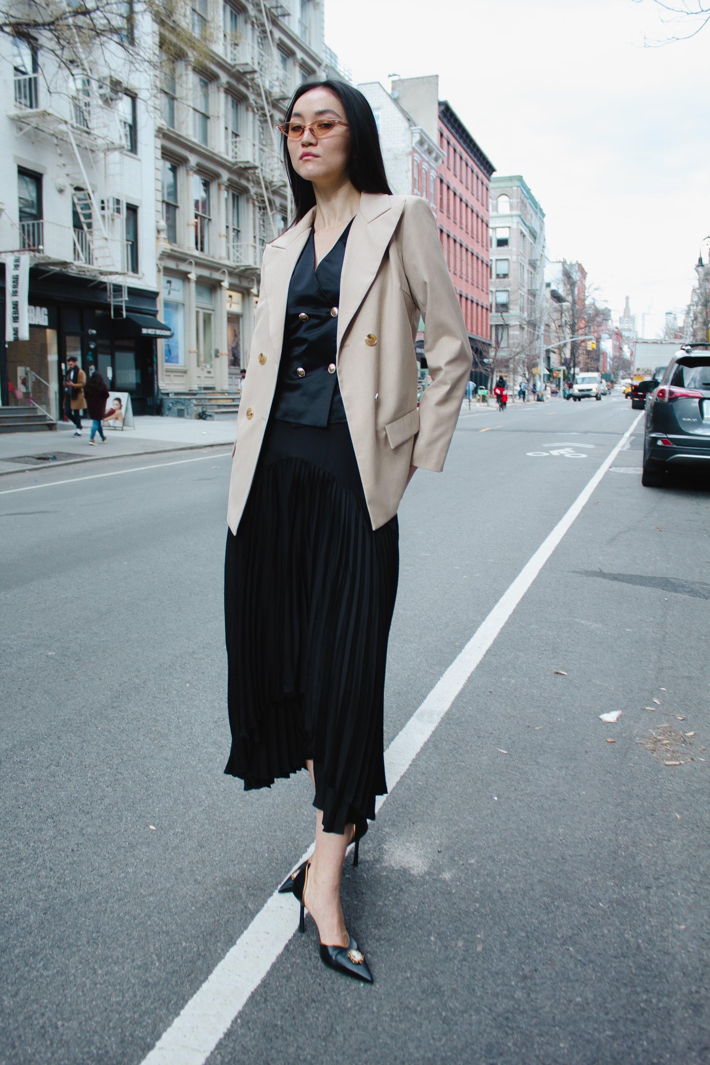 Maryanne Black Pleated Skirt