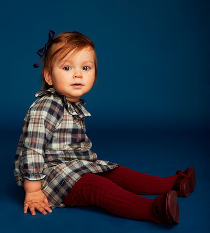 Classic Velvet Mary Janes in Burgundy