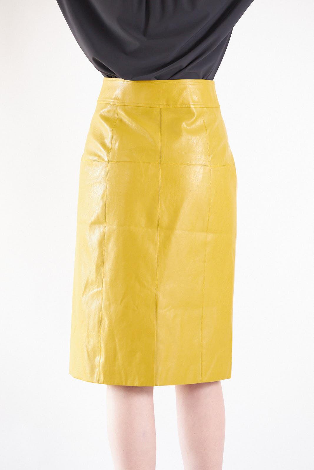 Glossy Vegan Leather Pencil Skirt