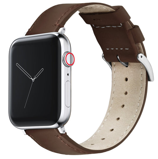 Saddle Leather Stitching iWatch Band