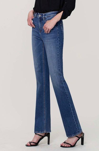 High Rise Stretch Slim Bootcut Jeans