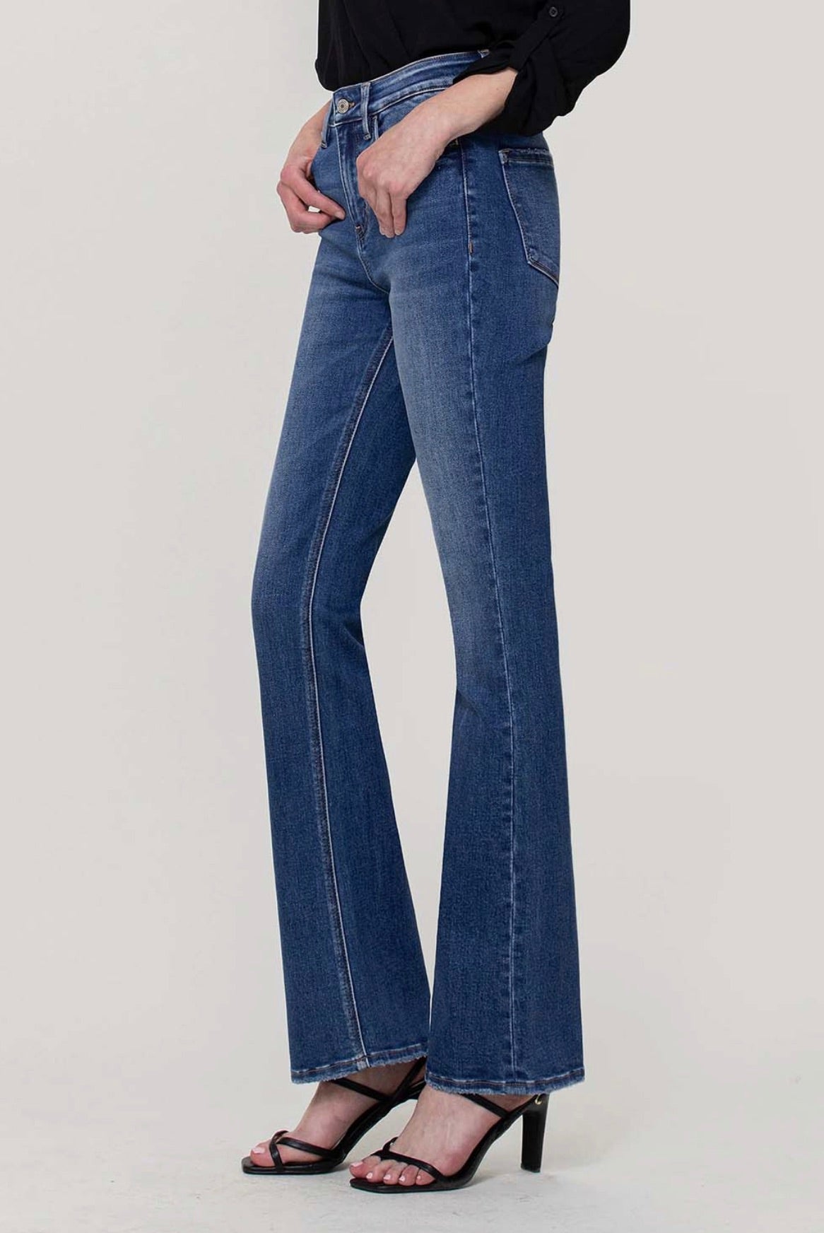 High Rise Stretch Slim Bootcut Jeans