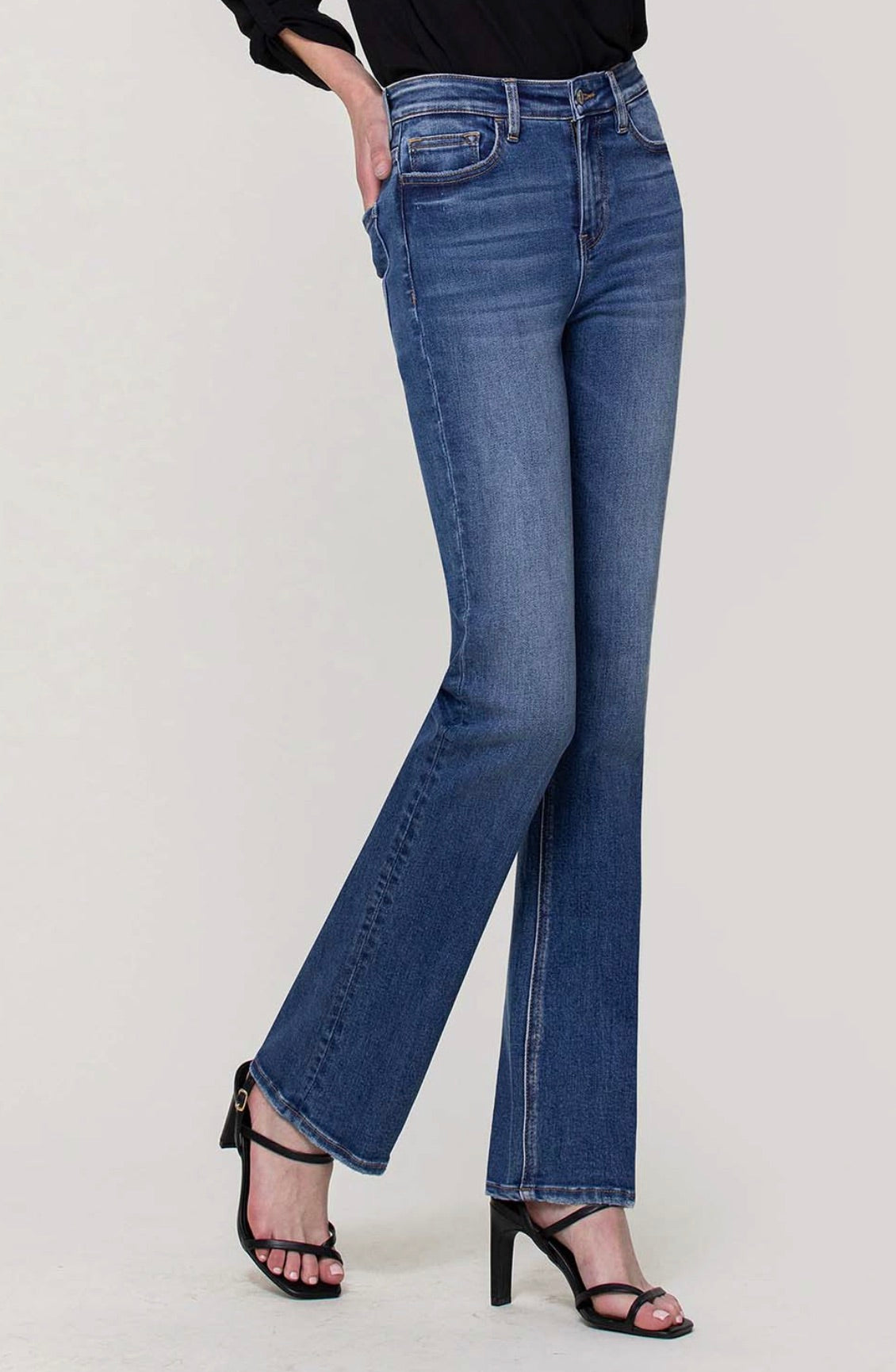 High Rise Stretch Slim Bootcut Jeans