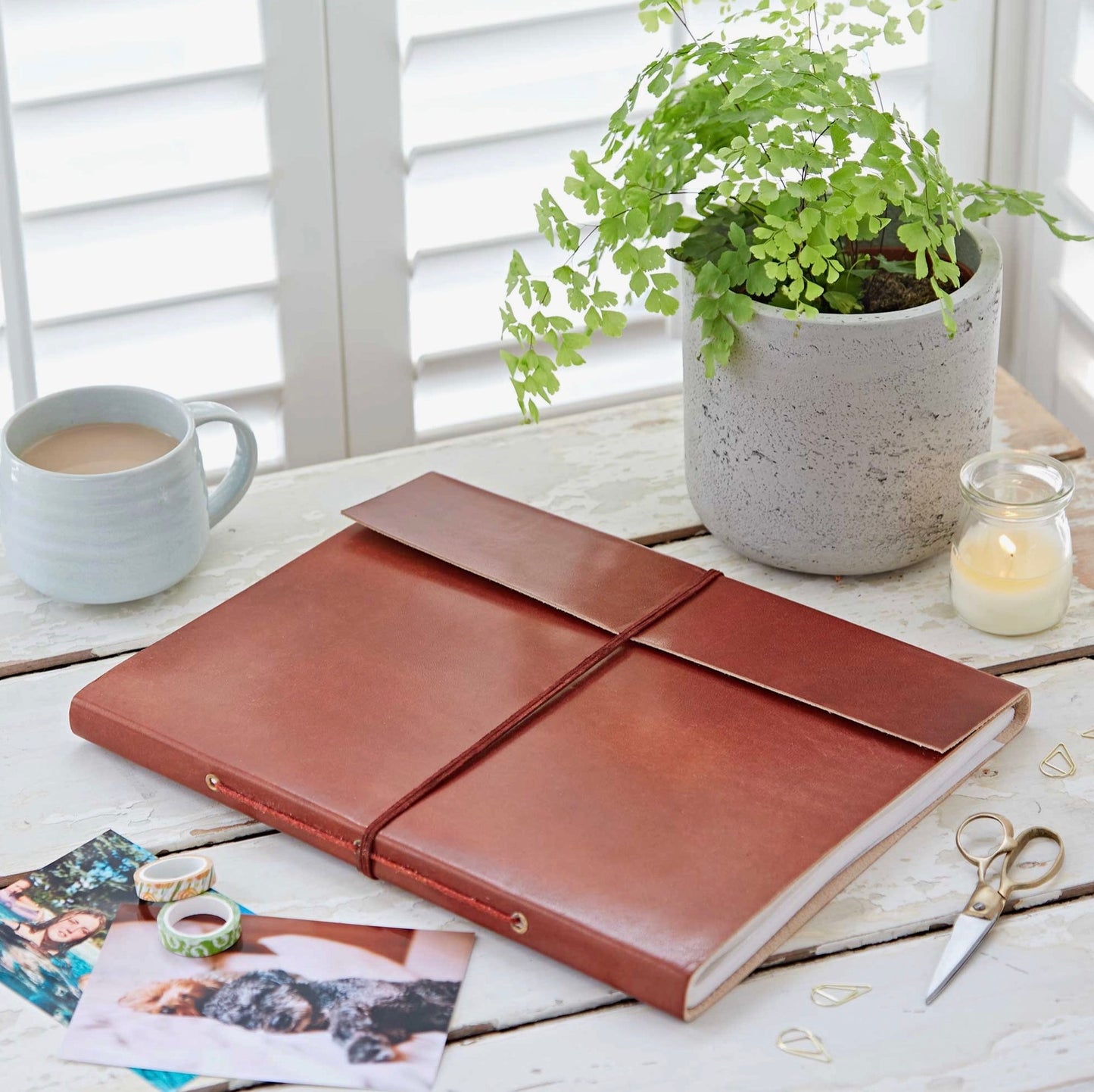 Distressed Leather Photo Album