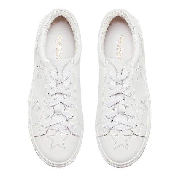 Cocorose London White with Star Leather Trainers