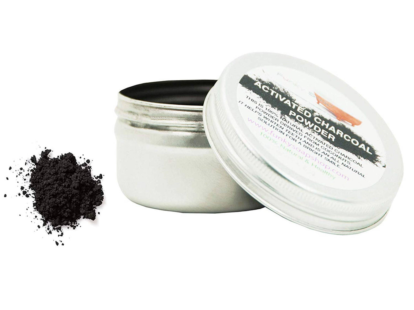 Activated Charcoal Powder for teeth, 1 tin of 25g