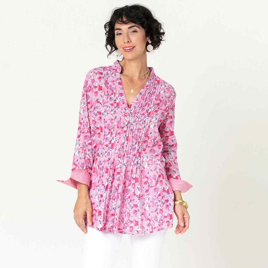 HARLYN PINK Cotton Pintuck