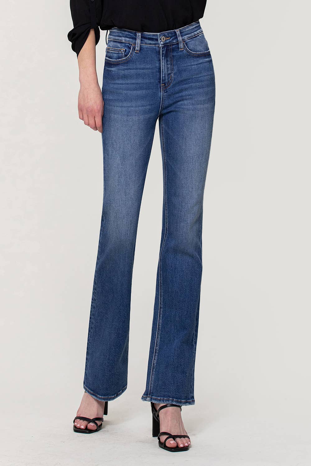 High Rise Stretch Slim Bootcut Jeans