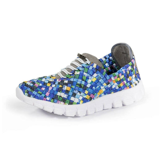 Turquoise Multi Woven Sneakers