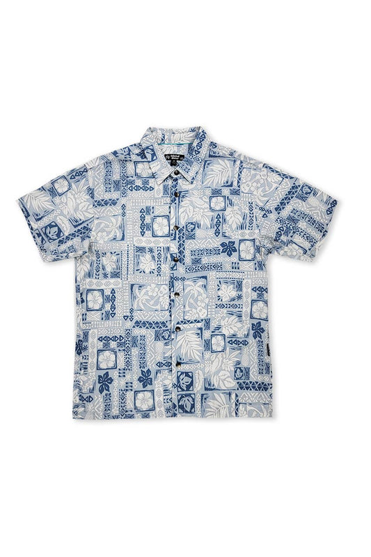 Lino Leaf Woven Men's Button Down Shirt. Size: XL