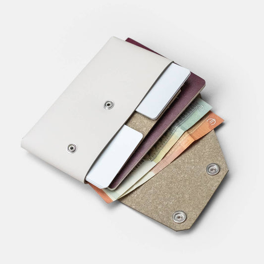 Travel WALLET Grey - Recycled Leather